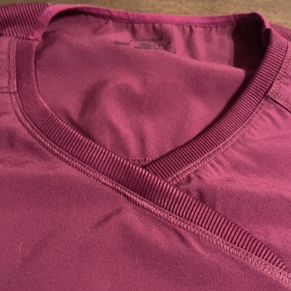 Cherokee Wine Mock Wrap Top Scrubs Size XS - Picture 7 of 10